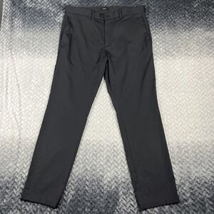 Theory Mens Zaine Neoteric Slim Fit Dress Pants Black Size 34 Business Casual